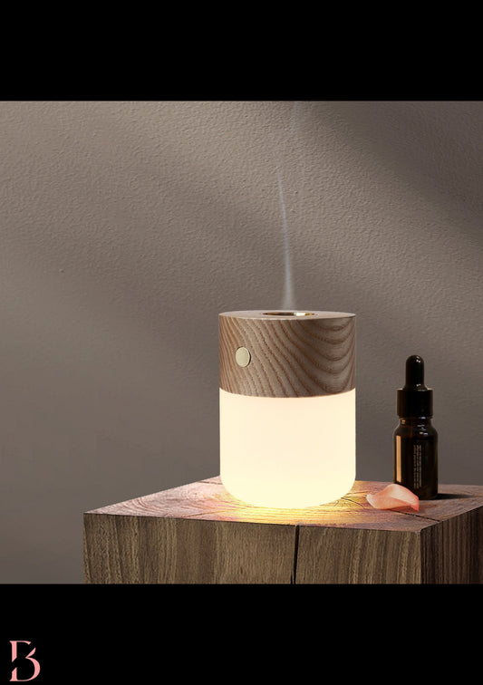 木質暖光助眠香氛小檯燈 (B-073)