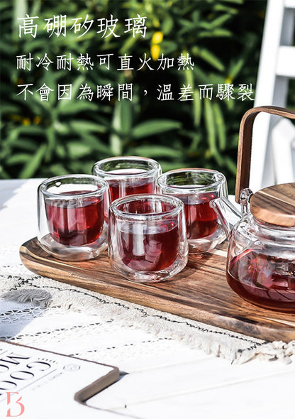 新古典花茶壺杯盤組合 (B-068)